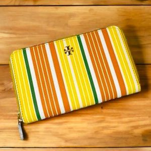 Tory Burch Sunrise Stripe Emerson Continental Wallet